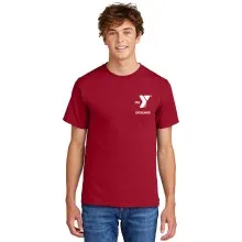 Adult GUARD 100% Cotton 5.4 oz Tee Shirt - Left Chest Y Lifeguard w/ 4" Guard Design on Back